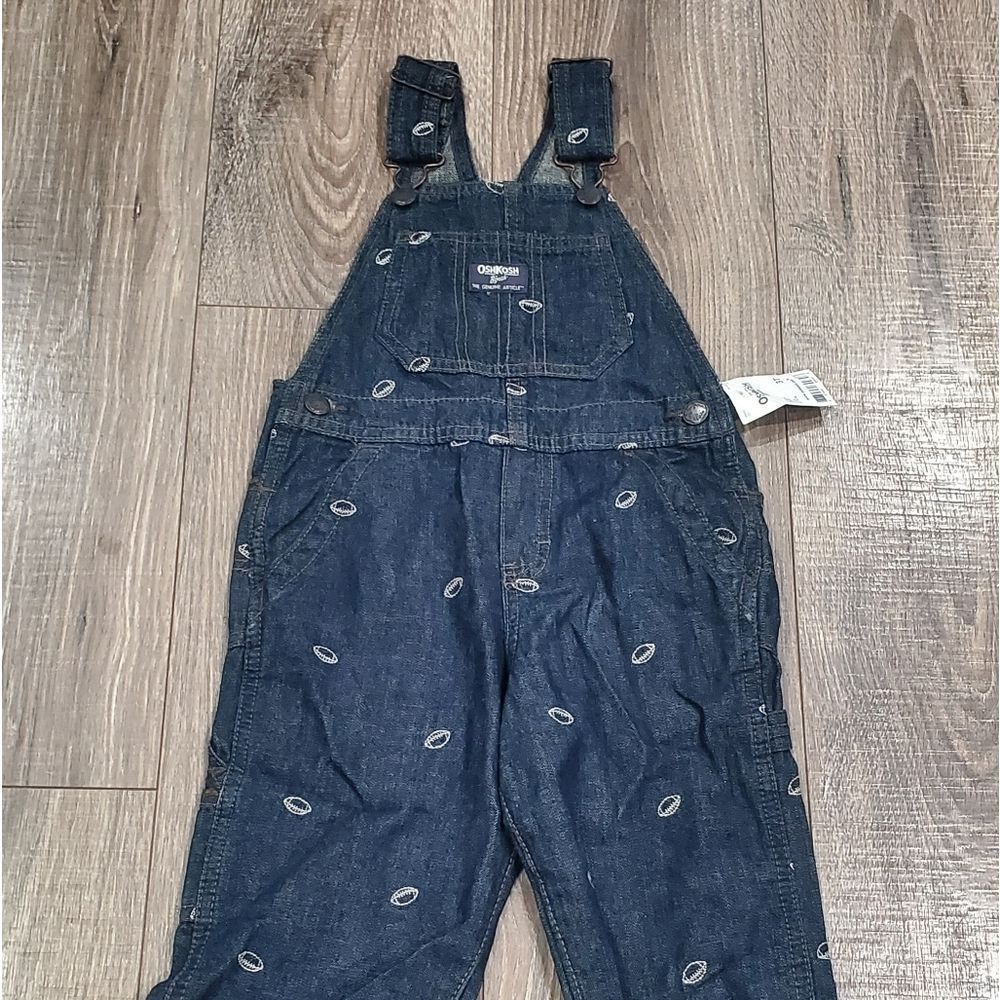 NEW Boys OshKosh B'gosh Overalls Size 3T Dark Blue Denim Overalls